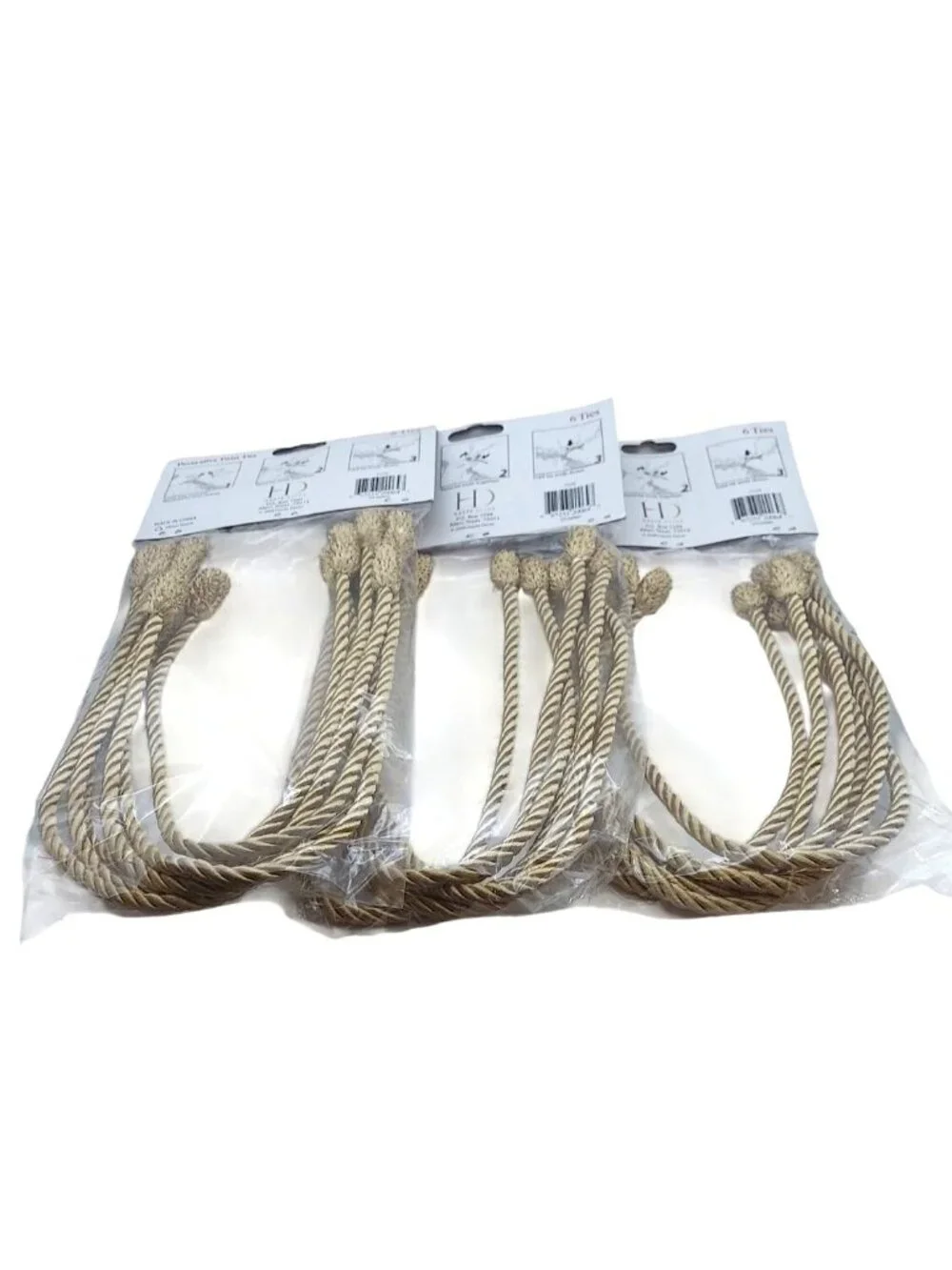 NEW 18 Haute Decor 20 inch XL Gold Holiday Decorative Twist Ties 3 Packs of 6